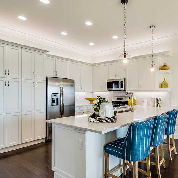 Spacious kitchen with stainless steel appliances